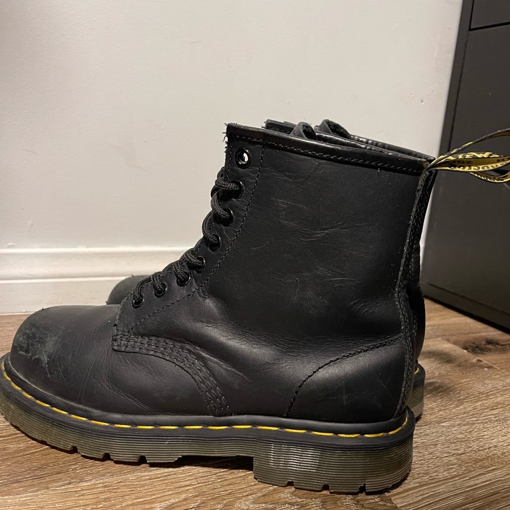 Dr. Martens steel toe boots